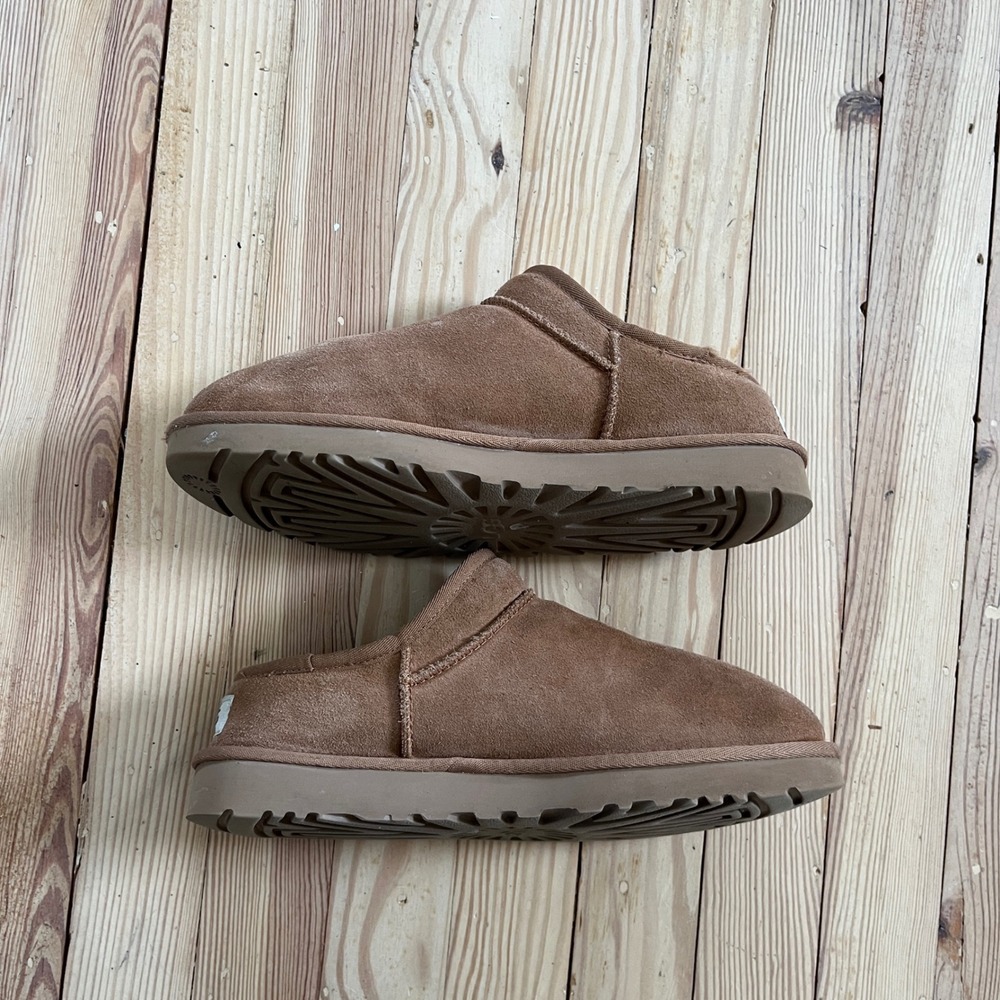 UGG Tasman Slipper Chestnut Suede Sheepskin Lined Womens 9 Slip On Shoes 5955 - Picture 7 of 8